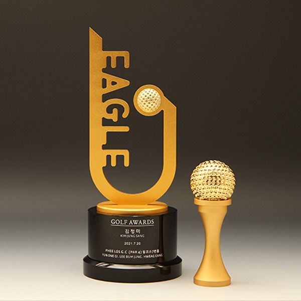 이글 기념패 골프공 싱글 금속 트로피 E3116 (골프티별매)